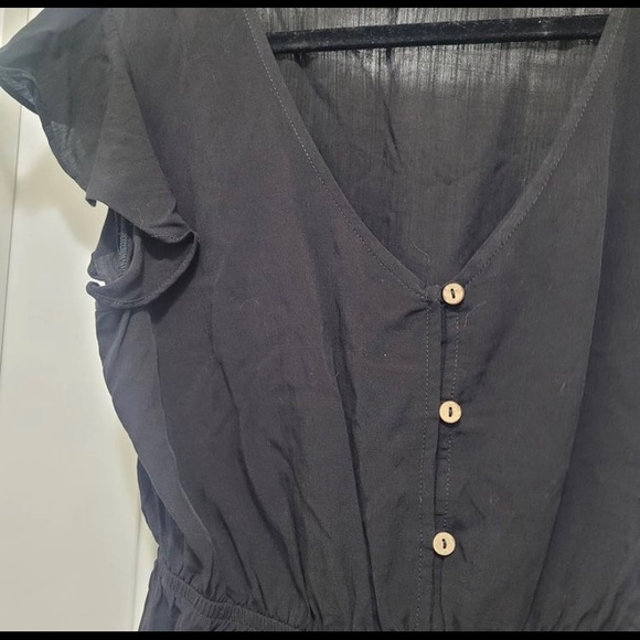 Darling Black Ruffled Blouse - Picture 2 of 5